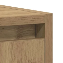 vidaXL Wastafelkast 60x33x60 cm bewerkt hout artisanaal eikenkleurig