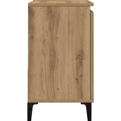 vidaXL Wastafelkast 65x33x60 cm bewerkt hout artisanaal eikenkleurig