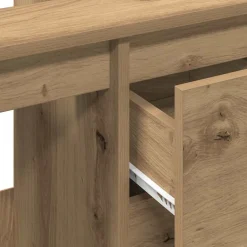vidaXL Wastafelkast 65x33x60 cm bewerkt hout artisanaal eikenkleurig