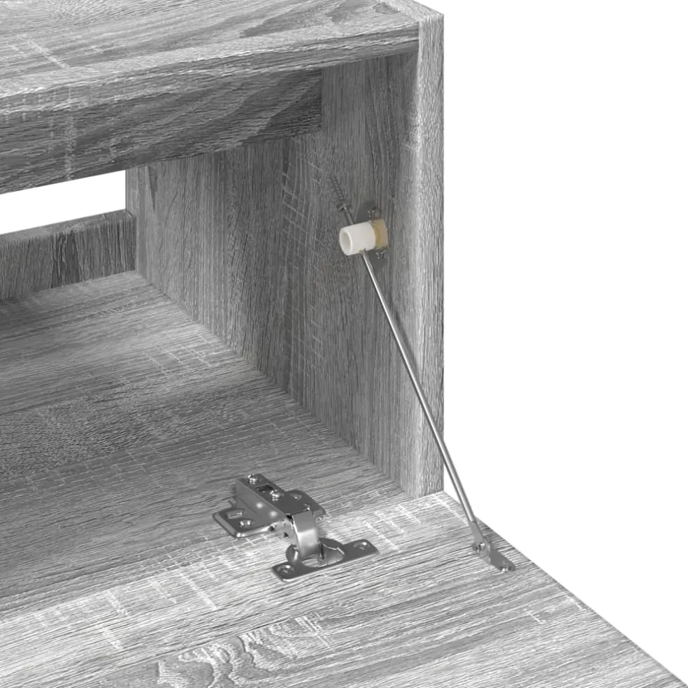 vidaXL Wastafelkast 40x37x59 cm bewerkt hout grijs sonoma eikenkleurig