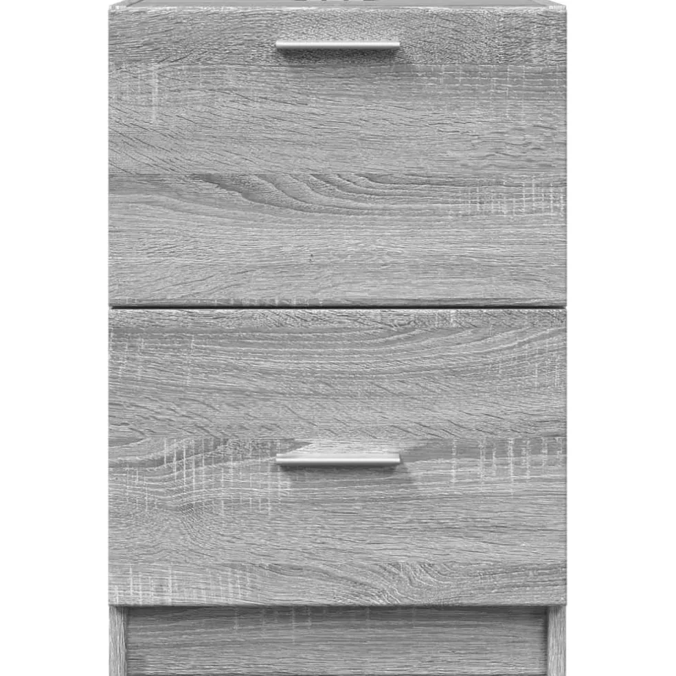 vidaXL Wastafelkast 40x37x59 cm bewerkt hout grijs sonoma eikenkleurig