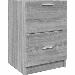 vidaXL Wastafelkast 40x37x59 cm bewerkt hout grijs sonoma eikenkleurig