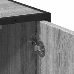 vidaXL Wastafelkast 65x33x60 cm bewerkt hout grijs sonoma eikenkleurig
