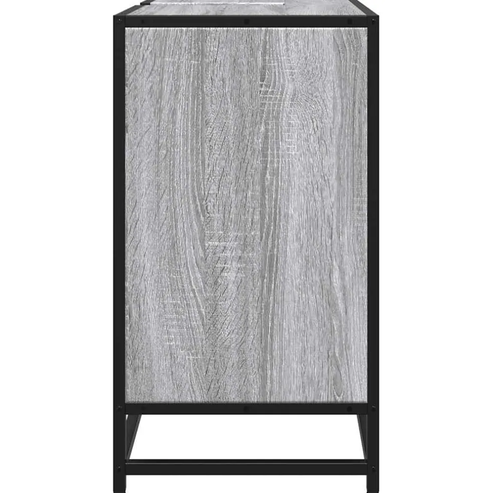 vidaXL Wastafelkast 65x33x60 cm bewerkt hout grijs sonoma eikenkleurig