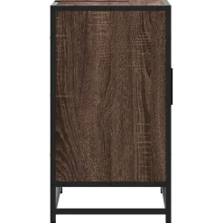 vidaXL Wastafelkast 65x33x60 cm bewerkt hout bruin eikenkleur