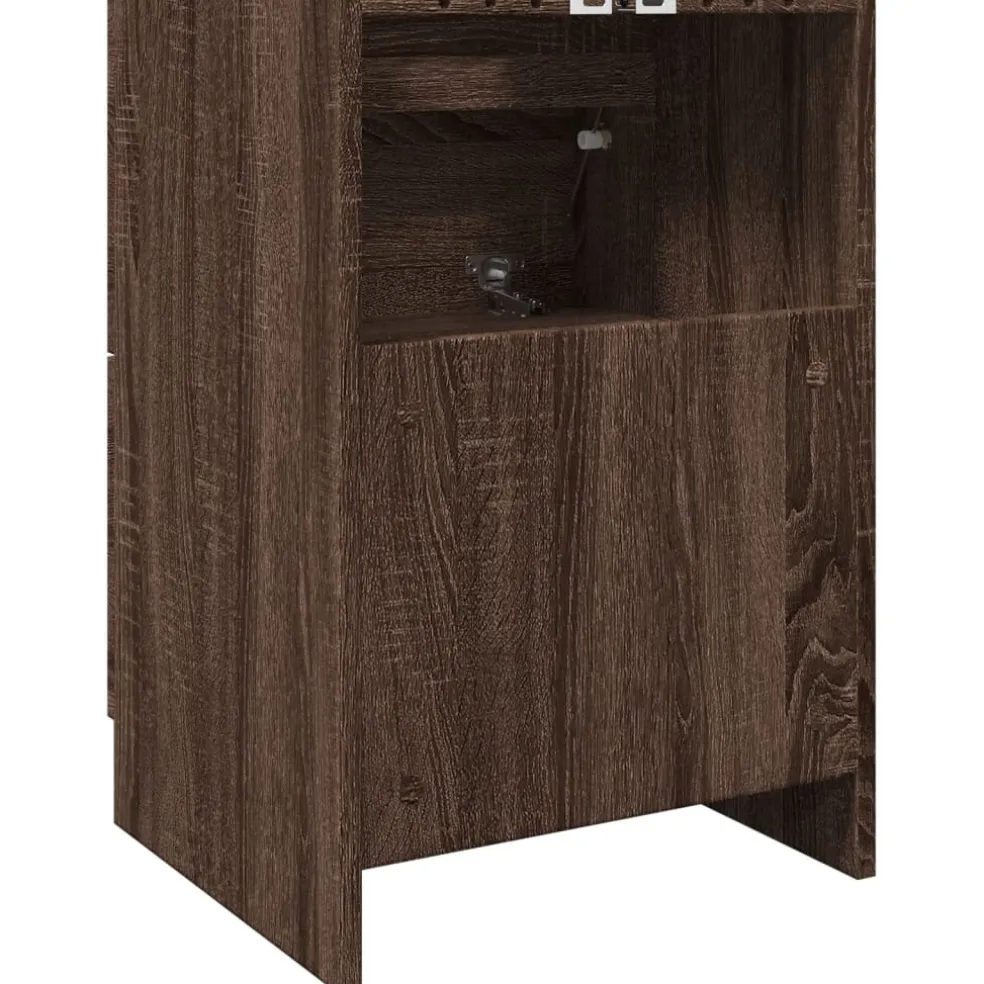 vidaXL Wastafelkast 40x37x59 cm bewerkt hout bruin eikenkleurig