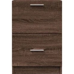 vidaXL Wastafelkast 40x37x59 cm bewerkt hout bruin eikenkleurig