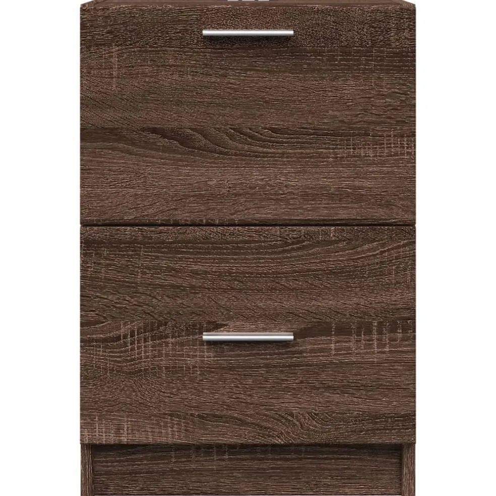 vidaXL Wastafelkast 40x37x59 cm bewerkt hout bruin eikenkleurig
