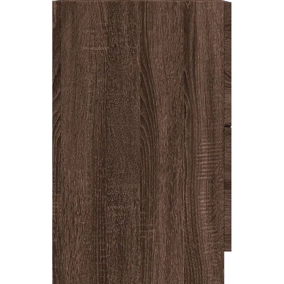 vidaXL Wastafelkast 40x37x59 cm bewerkt hout bruin eikenkleurig