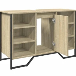 vidaXL Wastafelkast 91x35x60 cm bewerkt hout sonoma eikenkleurig