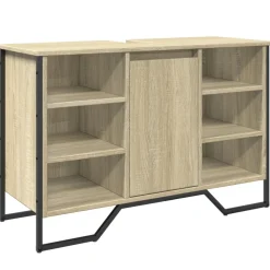 vidaXL Wastafelkast 91x35x60 cm bewerkt hout sonoma eikenkleurig