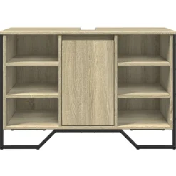 vidaXL Wastafelkast 91x35x60 cm bewerkt hout sonoma eikenkleurig
