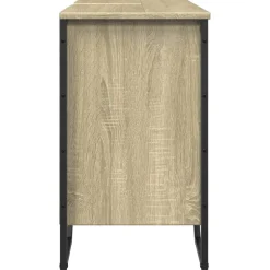 vidaXL Wastafelkast 91x35x60 cm bewerkt hout sonoma eikenkleurig