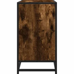 vidaXL Wastafelkast 65x33x60 cm bewerkt hout gerookt eikenkleurig