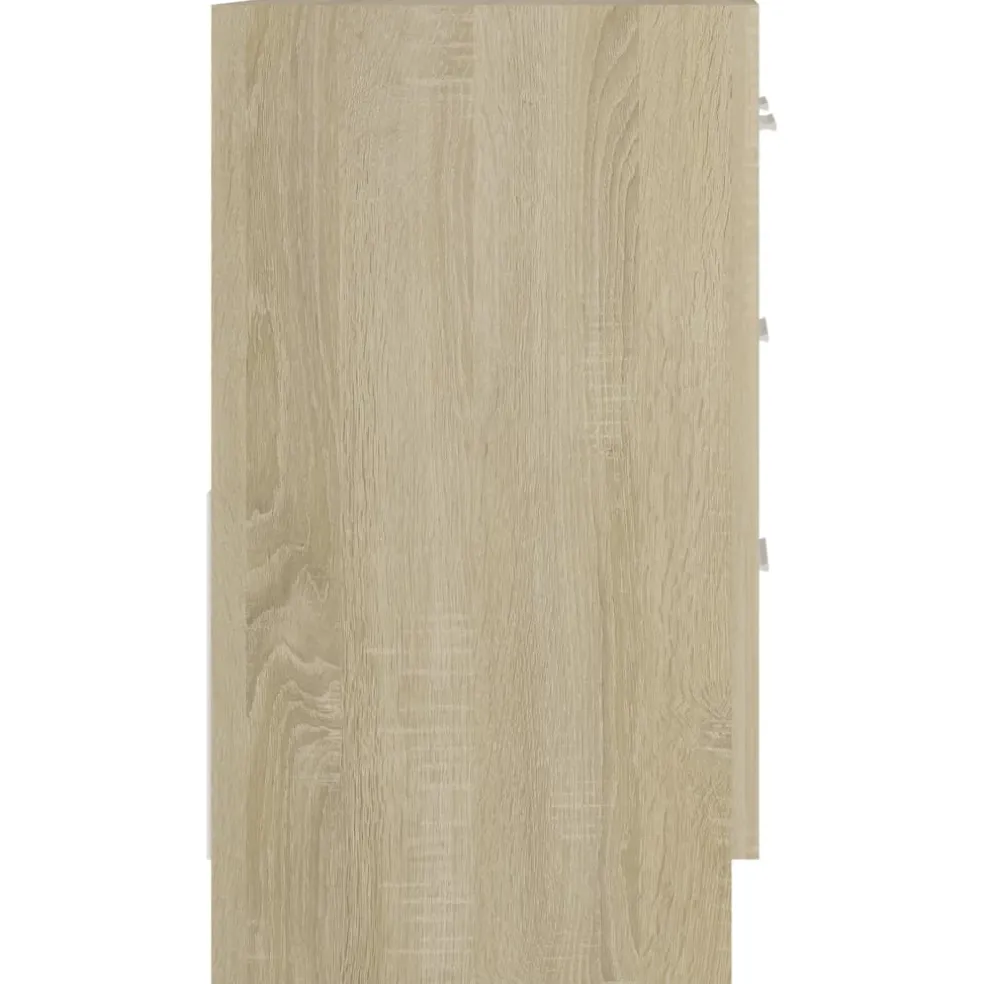 vidaXL Wastafelkast 63x30x54 cm bewerkt hout sonoma eikenkleurig