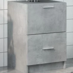 vidaXL Wastafelkast 40x37x59 cm bewerkt hout betongrijs