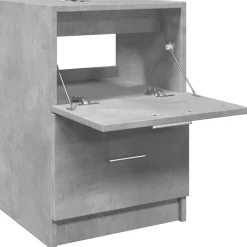 vidaXL Wastafelkast 40x37x59 cm bewerkt hout betongrijs