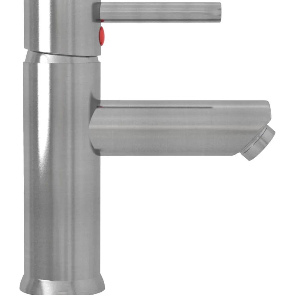 vidaXL Wastafelkraan 130x176 mm zilverkleurig