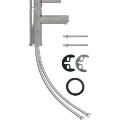 vidaXL Wastafelkraan 130x176 mm zilverkleurig