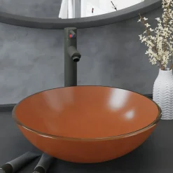 vidaXL Wastafel met kraan en pop-up afvoer gehard glas transparant