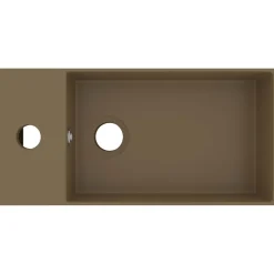 vidaXL Wastafel met overloop keramiek matcrème