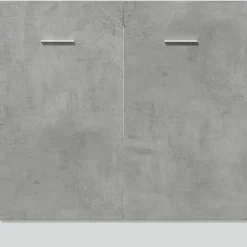 vidaXL Wastafelonderkast Lyon 80x46x81,5 cm bewerkt hout betongrijs