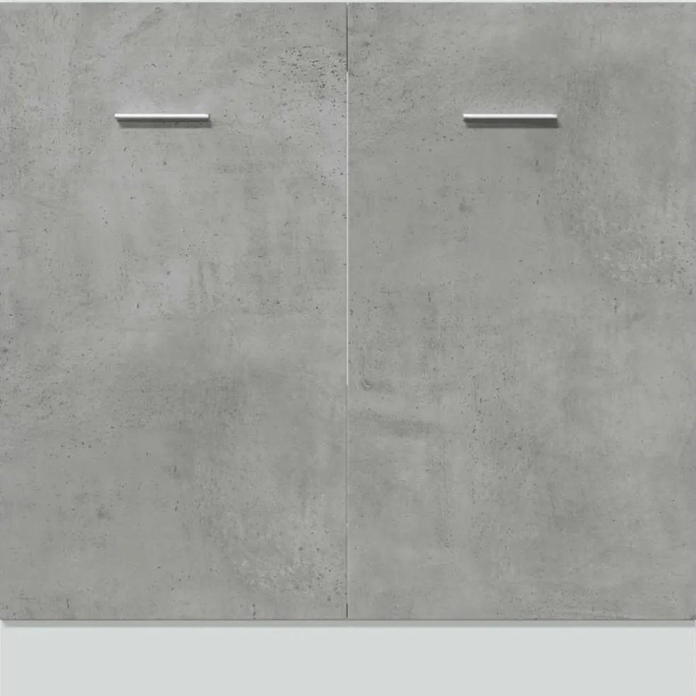 vidaXL Wastafelonderkast Lyon 80x46x81,5 cm bewerkt hout betongrijs