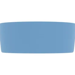 vidaXL Wastafel rond 40x15 cm keramiek mat lichtblauw
