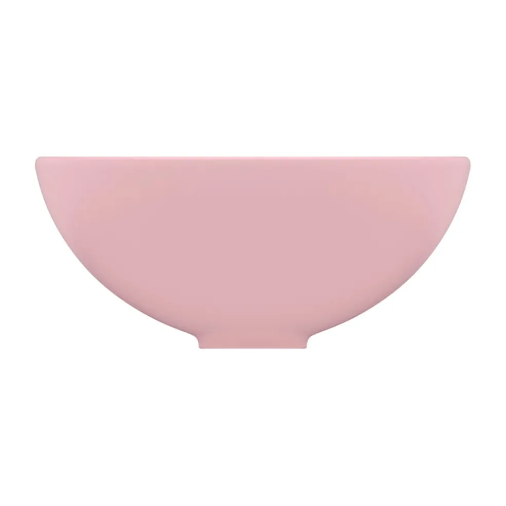 vidaXL Wastafel rond 32,5x14 cm keramiek matroze