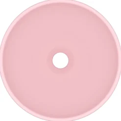 vidaXL Wastafel rond 32,5x14 cm keramiek matroze