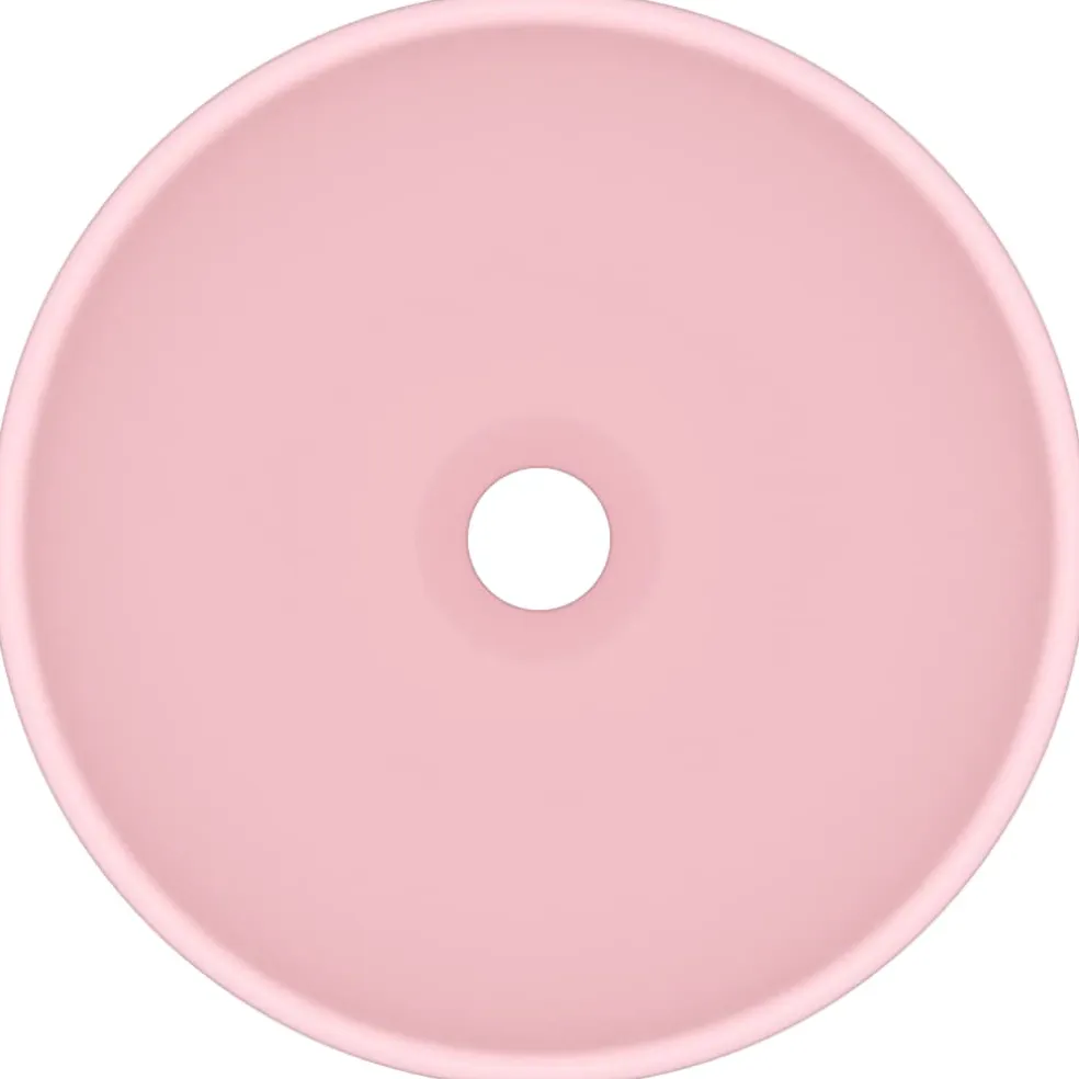 vidaXL Wastafel rond 32,5x14 cm keramiek matroze
