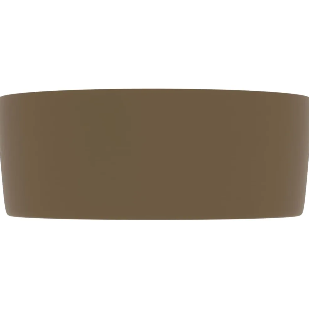 vidaXL Wastafel rond 40x15 cm keramiek matcrème