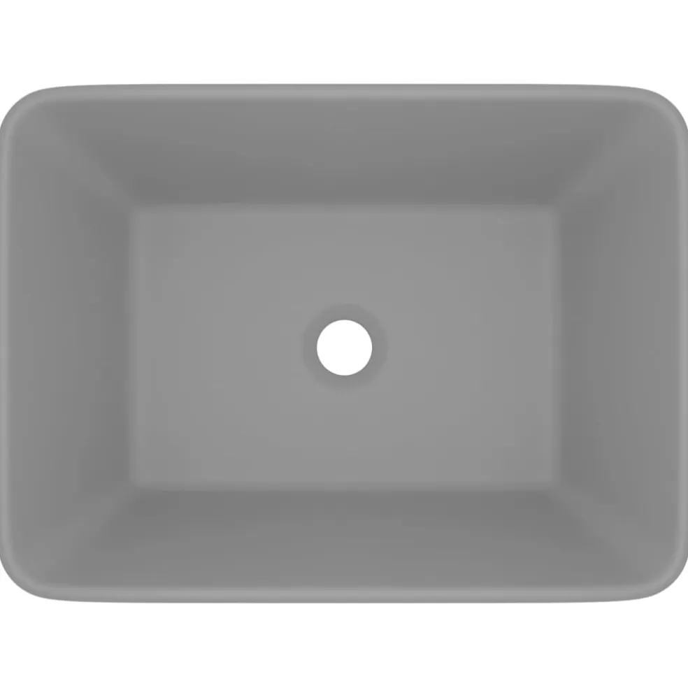 vidaXL Wastafel 41x30x12 cm keramiek matcrème