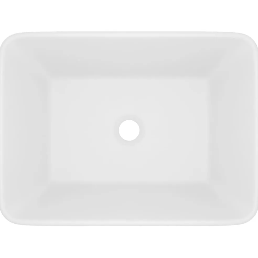vidaXL Wastafel 41x30x12 cm keramiek matwit