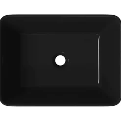 vidaXL Wastafel 40x30x13 cm keramiek zwart