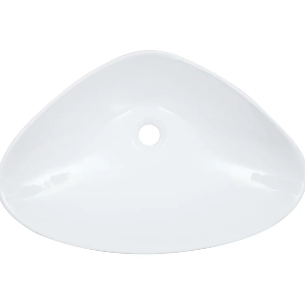 vidaXL Wastafel 58,5x39x14 cm keramiek wit