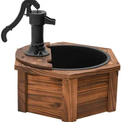vidaXL Waterfontein met pomp 57x57x53 cm massief vurenhout