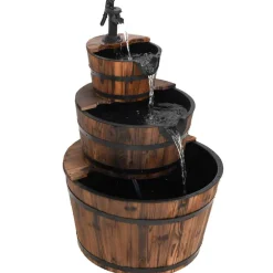 vidaXL Waterfontein met pomp 60x60x94 cm massief vurenhout