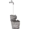 vidaXL Waterornament met kraan en emmers polyresin