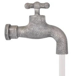 vidaXL Waterornament met kraan en emmers polyresin