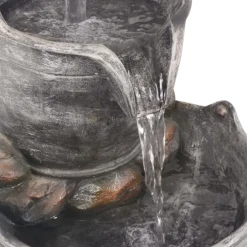 vidaXL Waterornament met kraan en emmers polyresin