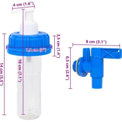vidaXL Watertank met kraan en zeepdispenser 15 L kunststof
