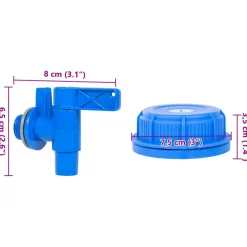 vidaXL Watertank met kraan 20 L kunststof transparant