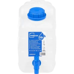 vidaXL Watertank met kraan 10 L kunststof transparant