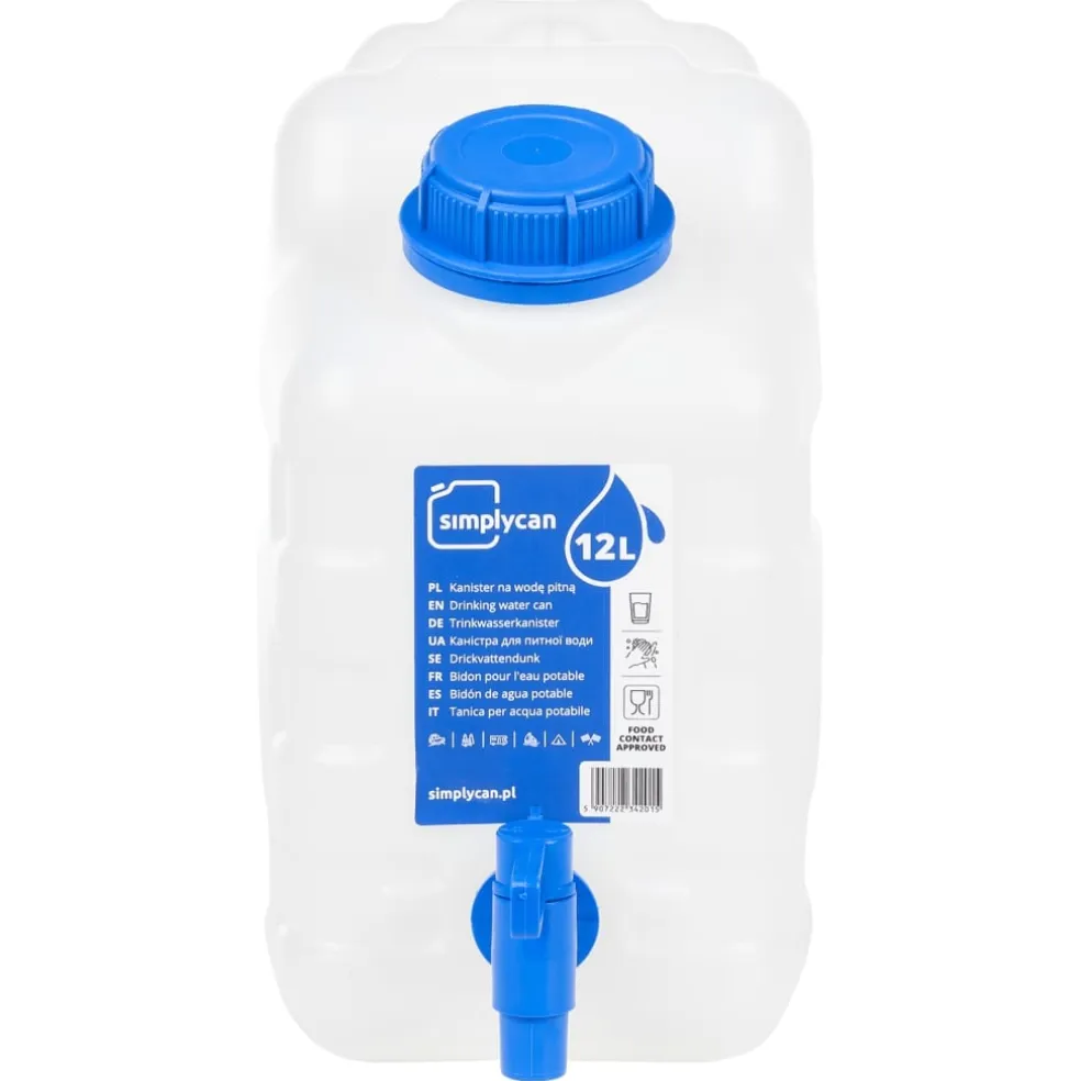 vidaXL Watertank met kraan 10 L kunststof transparant