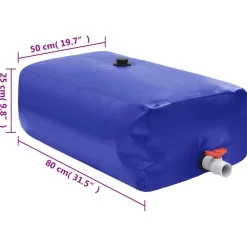 vidaXL Watertank met kraan opvouwbaar 100 L PVC