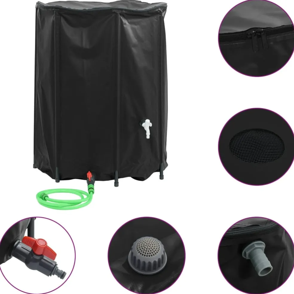 vidaXL Watertank met kraan opvouwbaar 750 L PVC