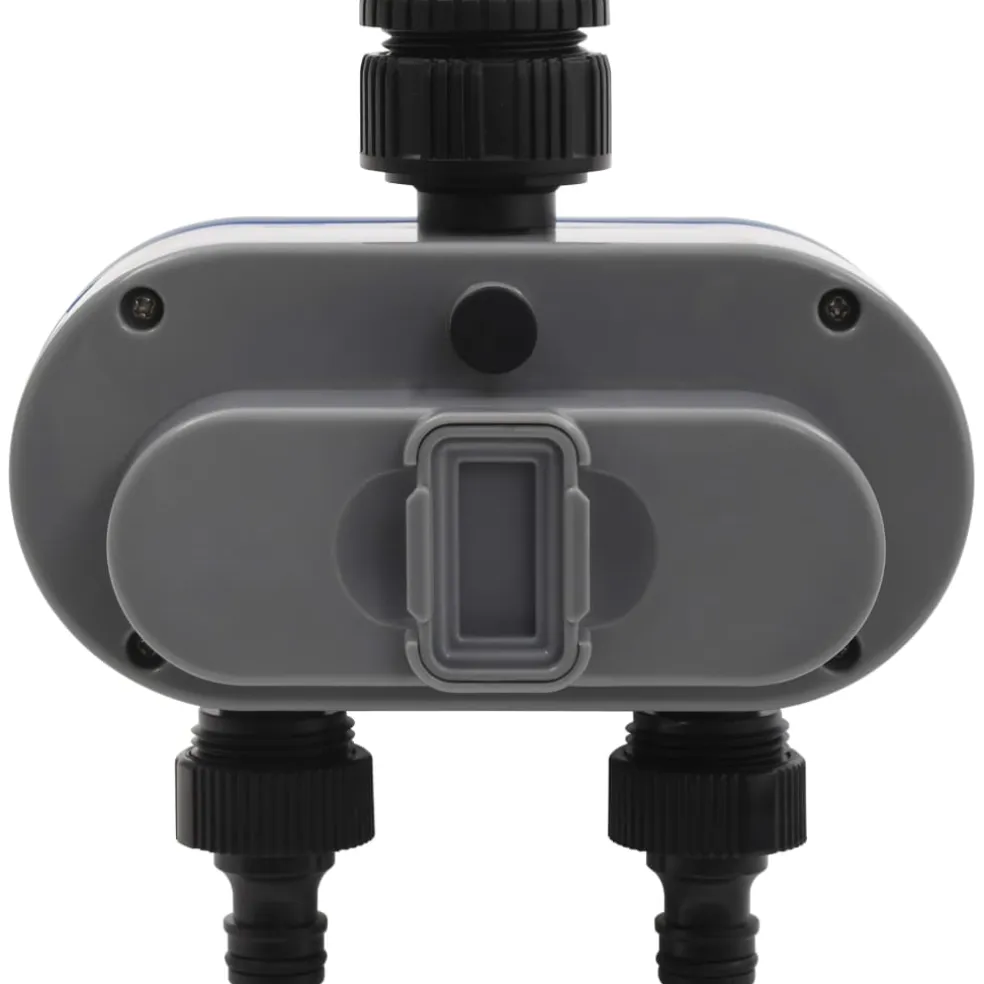 vidaXL Watertimer met dubbele uitgang automatisch digitaal