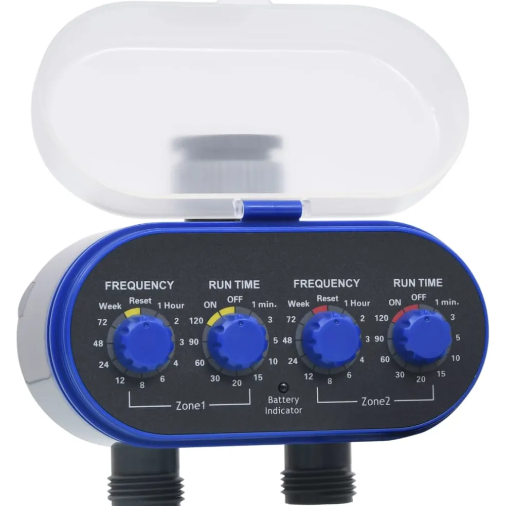 vidaXL Watertimer met dubbele uitgang en kogelkranen
