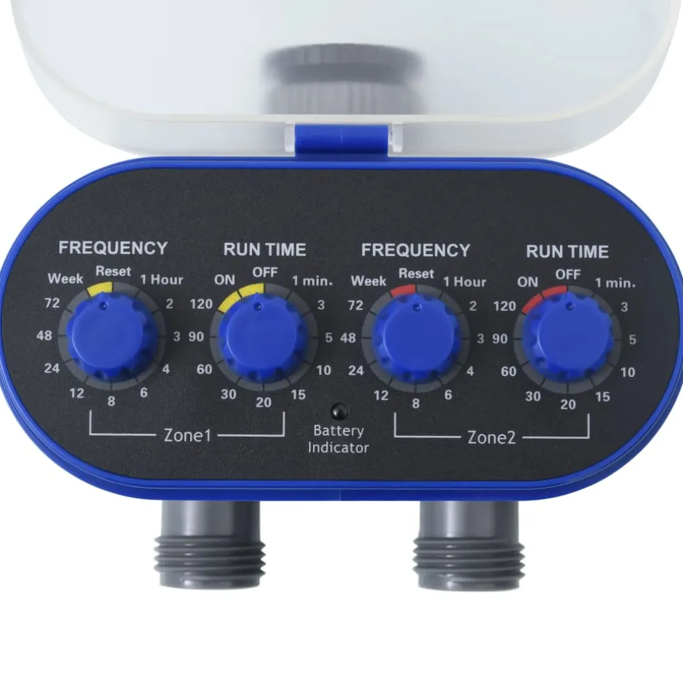 vidaXL Watertimer met dubbele uitgang en kogelkranen